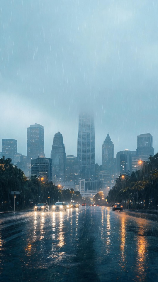 Lluvia Ville Urbaine Pluvieuse - Fond d'écran 4K