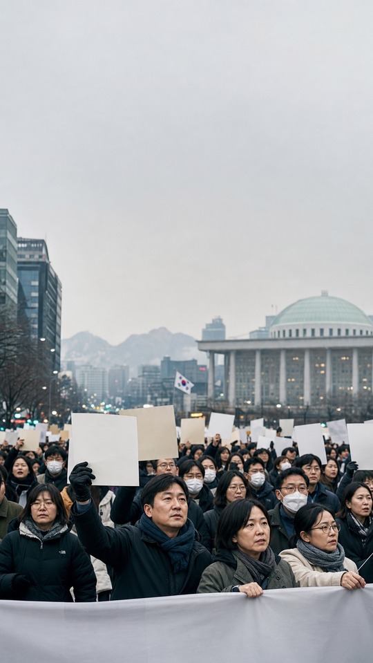 KTU Korean Teachers Union Protest - 4K Background