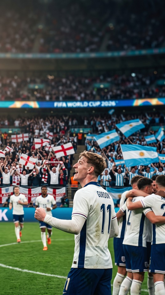 Anthony Gordon England Celebration - FIFA World Cup 2026