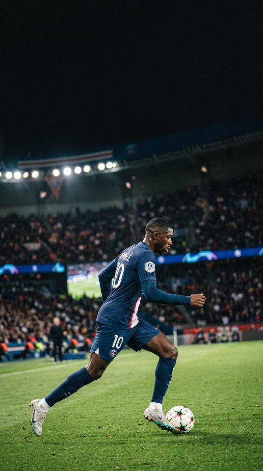 Ousmane Dembélé PSG - Fond d'écran 4K Mobile