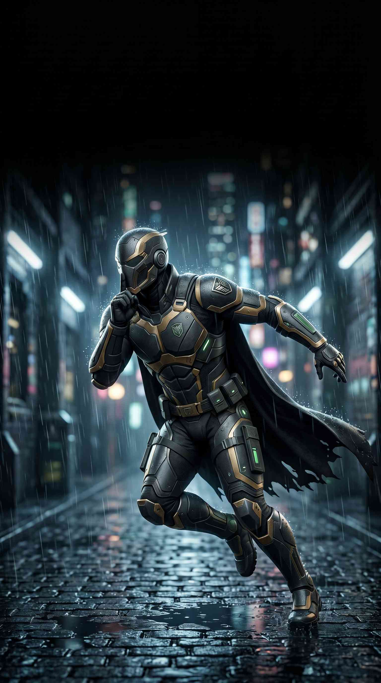 Futuristic Ninja Tactical Suit - 4K Background