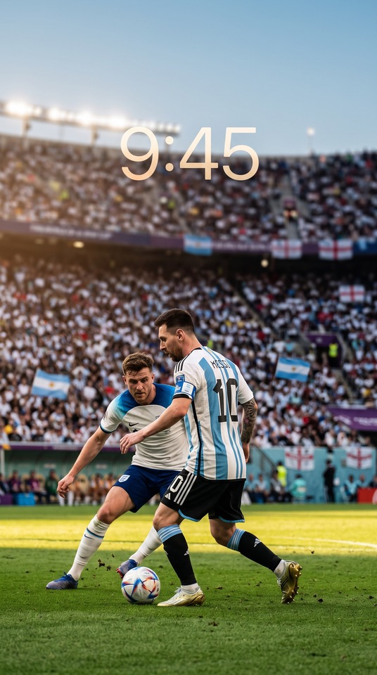 Argentina vs Inglaterra - Messi Fondo 4K