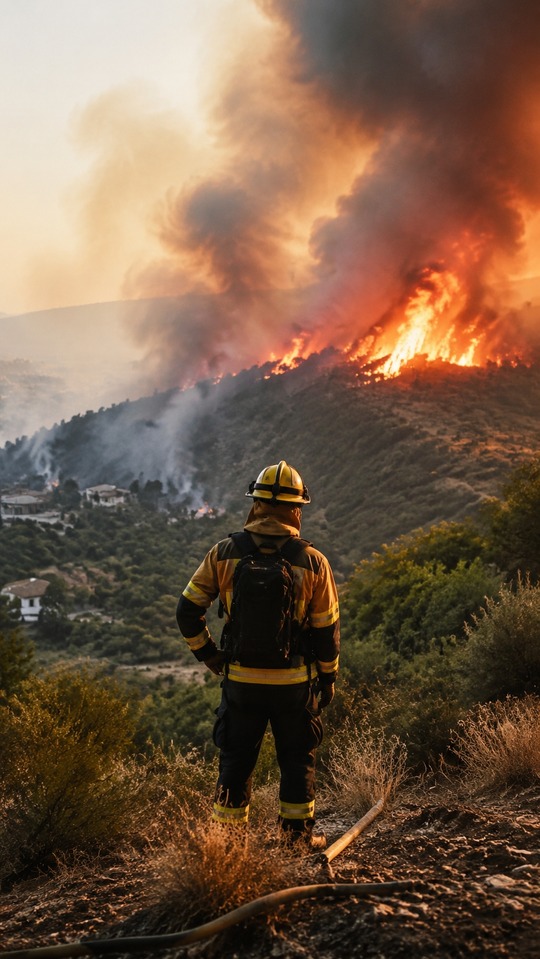 Incendio Zaragoza Pompier Arrière-plan - 4K