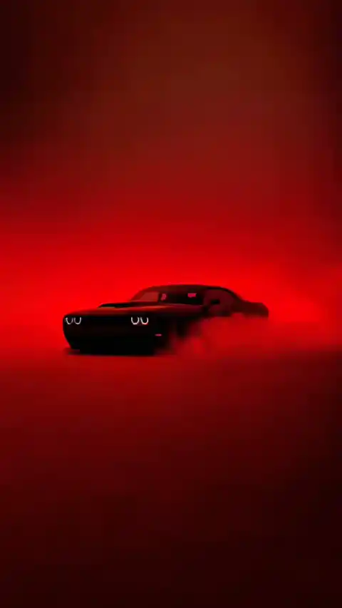 레드 에스테틱 머슬카 - 움직이는 배경화면