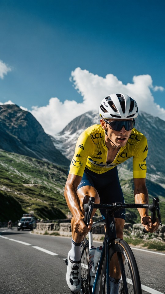 paul seixas en Maillot Jaune - Fond d'écran 4K