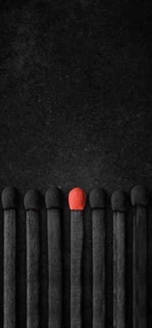 Fósforo Rojo Minimalista - Fondos para Celular 4K