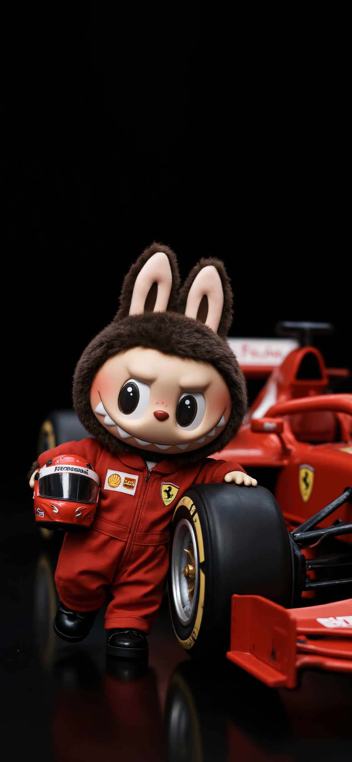 Labubu フェラーリ レーシング - 4K壁紙