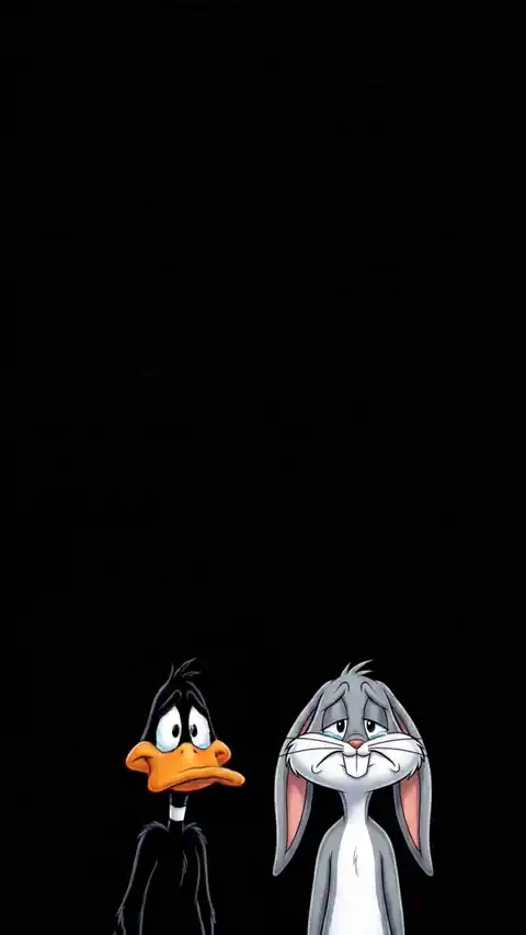 Sad Bugs Bunny & Daffy Duck Minimalist Live Wallpaper