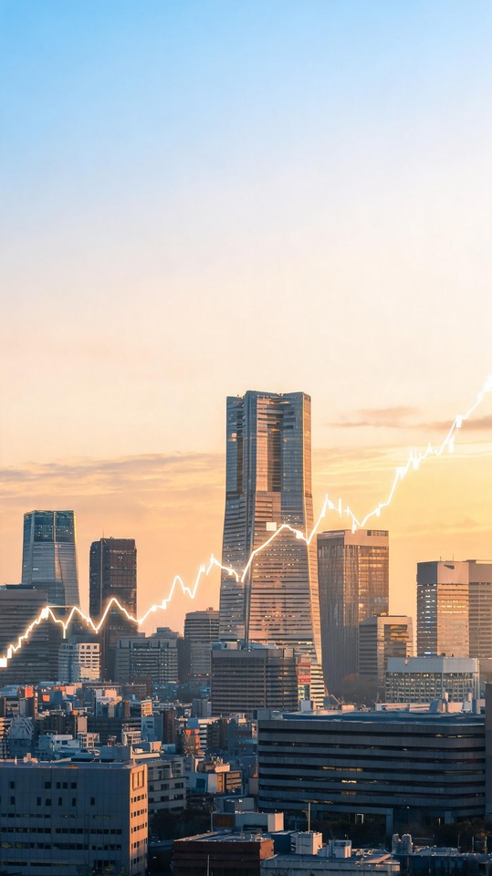 Mitsubishi UFJ Stock Market Growth - 4K Phone Background
