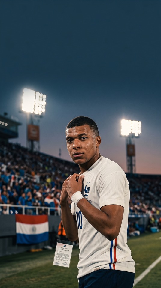 Celeste Amarilla Response - Kylian Mbappé 4K Wallpaper