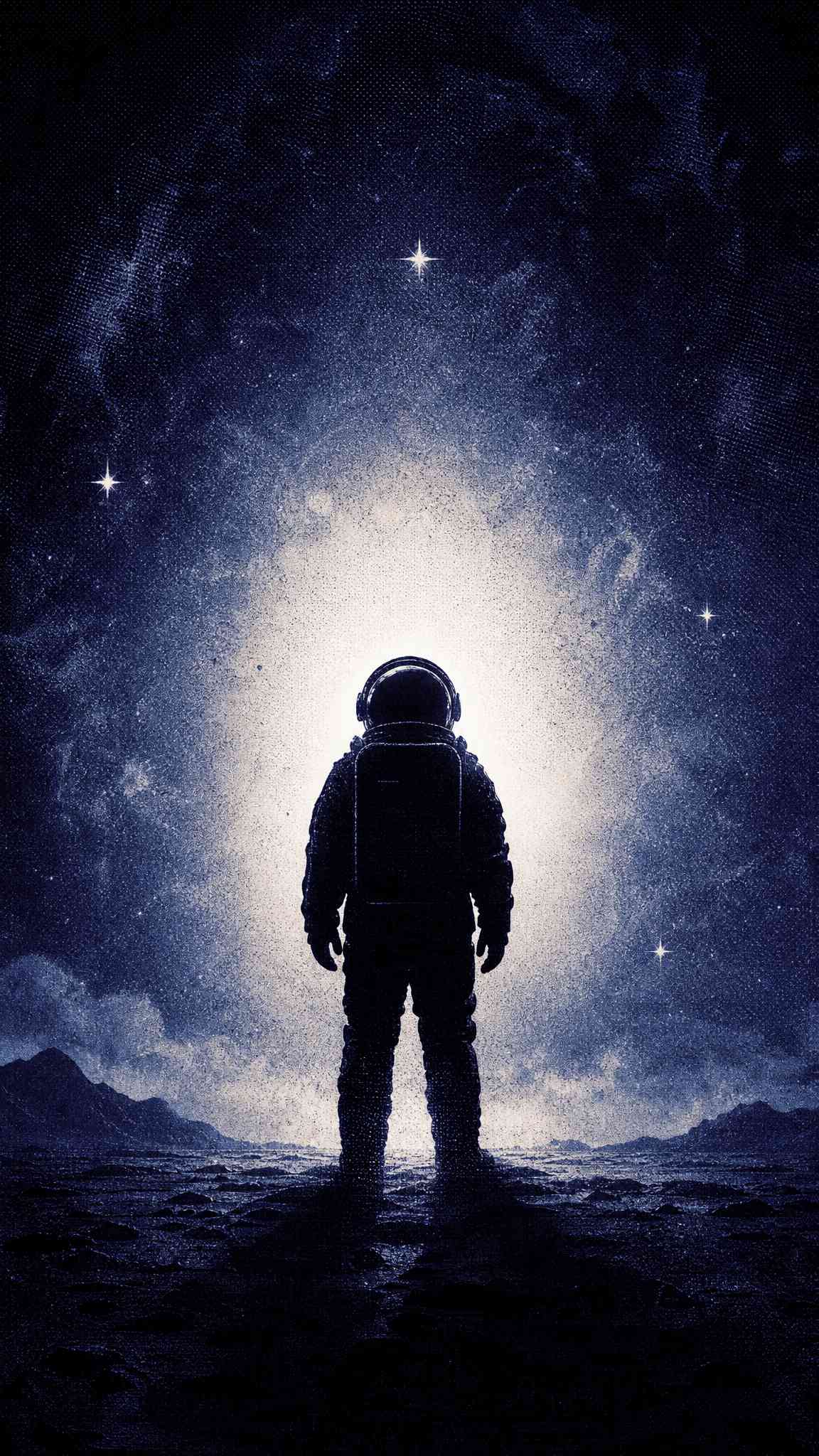 Astronaut Galaxy Explorer - 4K Phone Background