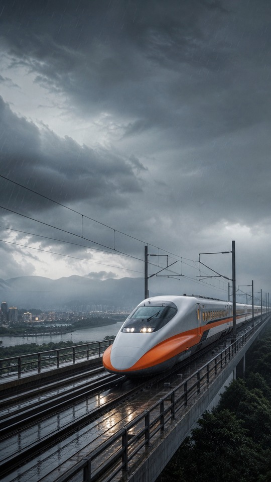 Train à Grande Vitesse de Taïwan (THSR) - Fond d'écran 4K