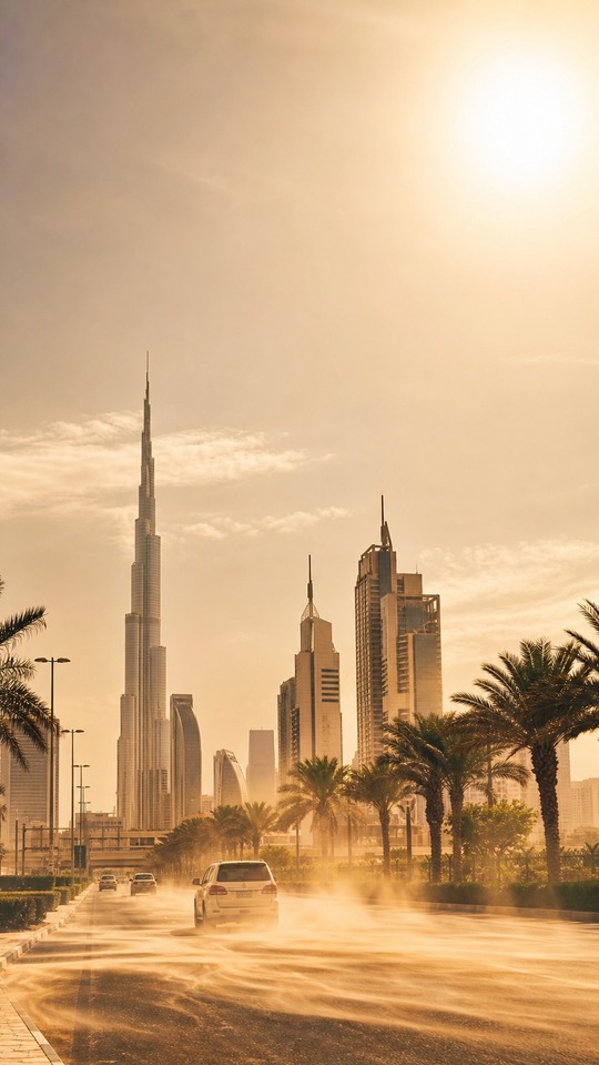 Tempête de Sable à Dubaï - Arrière-plan 4K