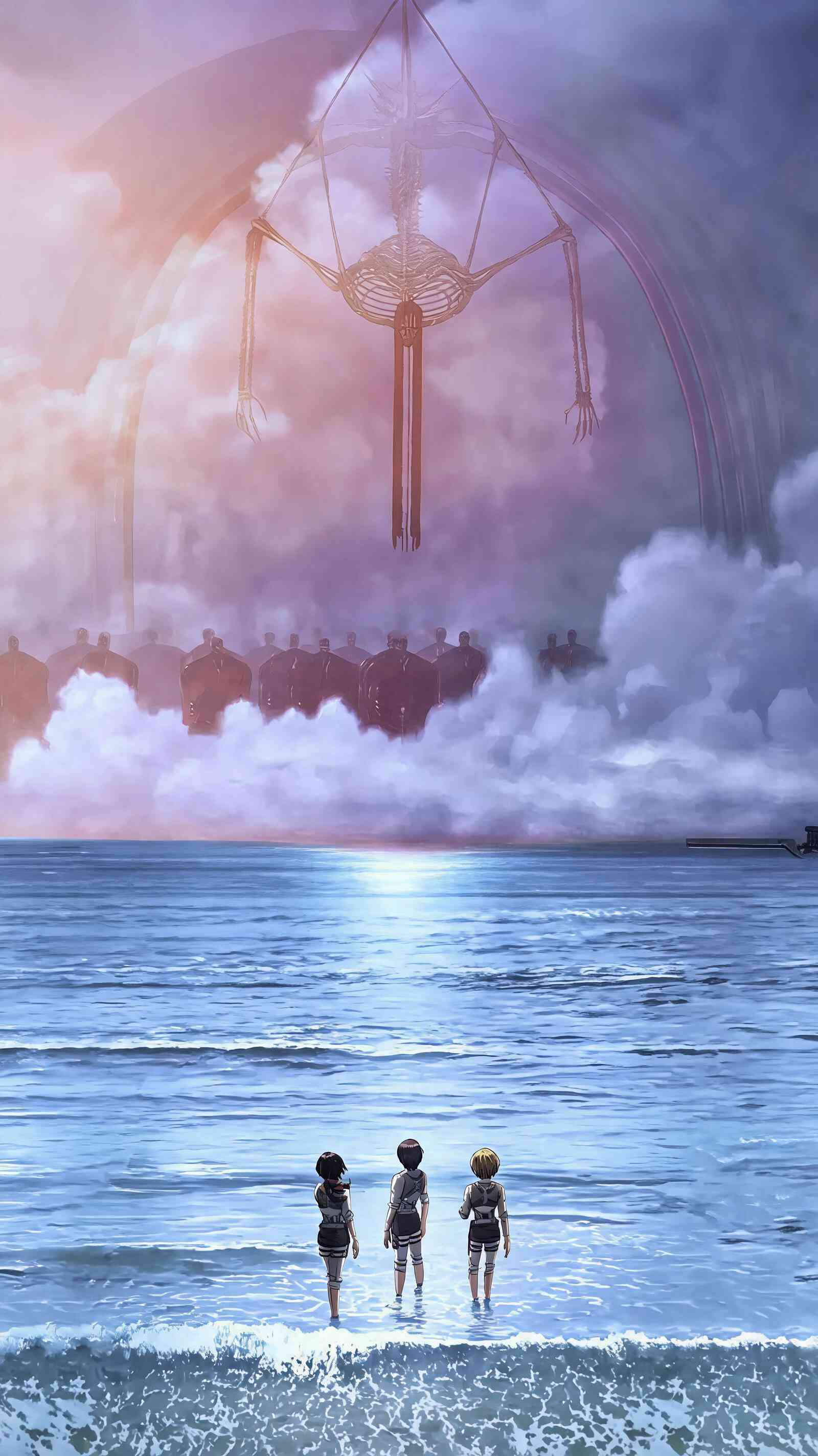 Attack on Titan Final Season 4K Wallpaper - Ocean Scene