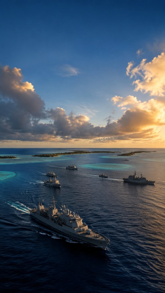 South China Sea Naval Fleet - 4K Phone Background