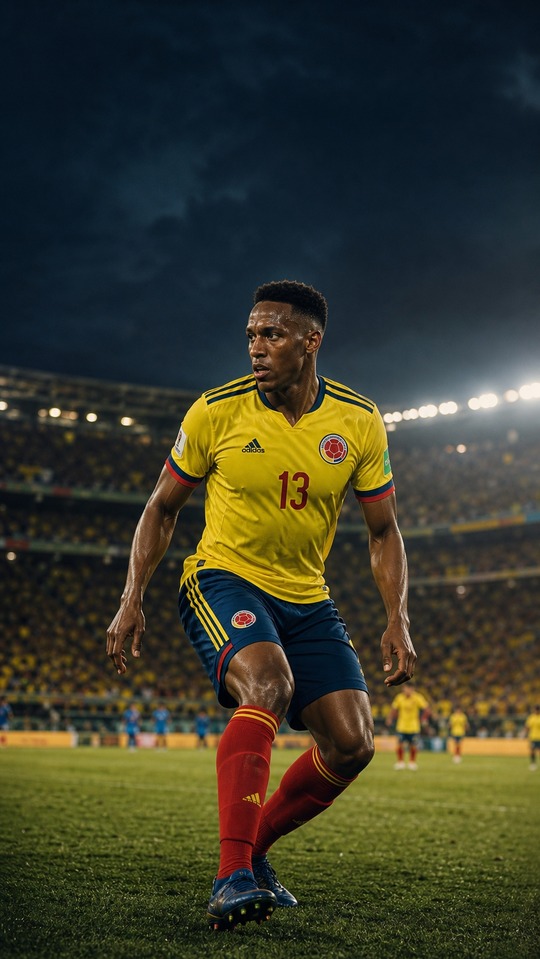 Yerry Mina Colombia Jersey - 4K Mobile Wallpaper