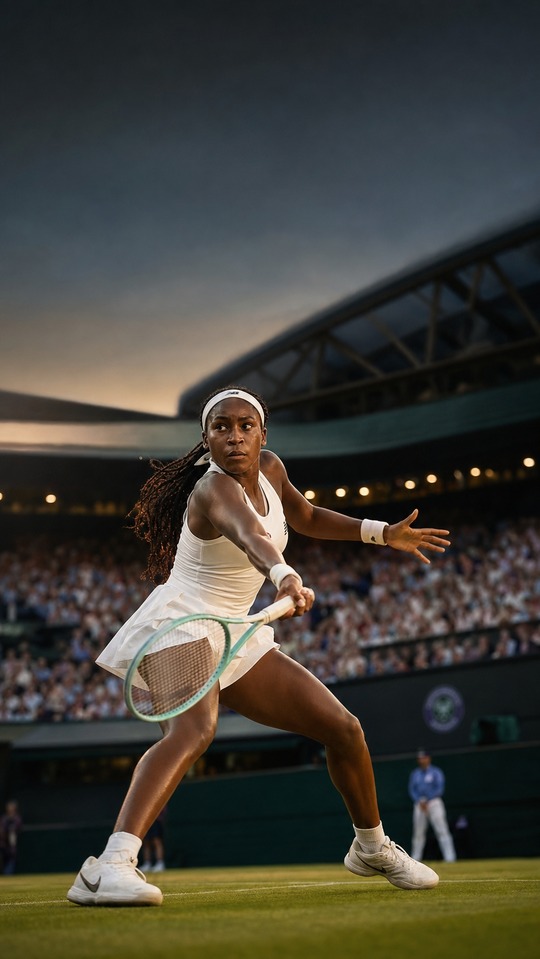 Coco Gauff Wimbledon Semi-Final - 4K Tennis Wallpaper