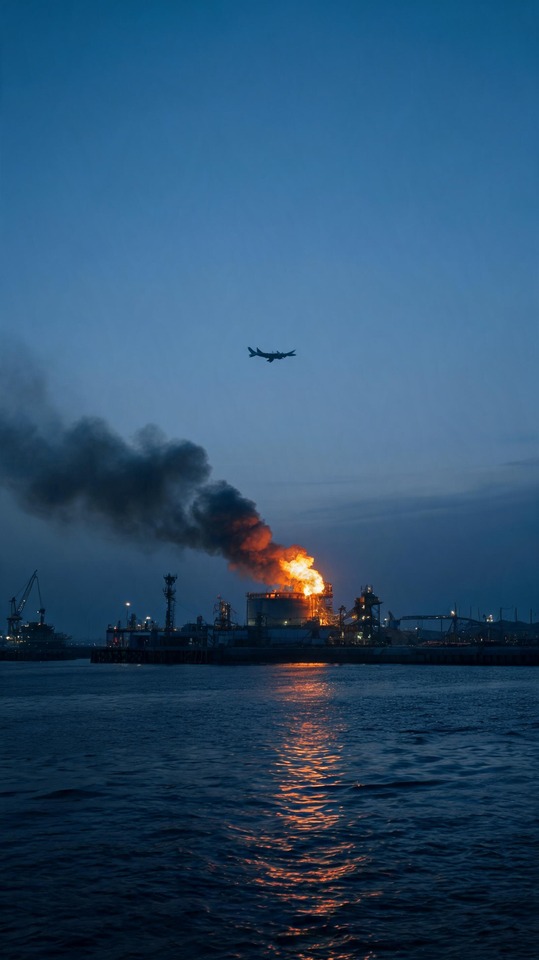Aajtak Live Style Realistic Oil Refinery Fire - 4K Wallpapers