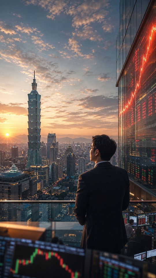 Taiwan Stock Market Cinematic Realism - 4K Wallpaper