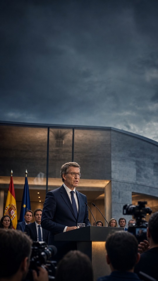 Partido Popular Feijóo Speech - 4K Phone Background
