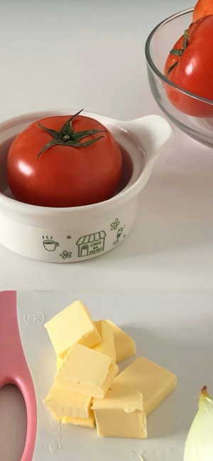 Tomate & Butter Ästhetik - 4K Hintergrundbild