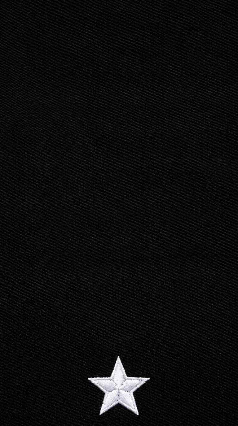 Weißer Stern Schwarzer Stoff - 4K Hintergrundbild
