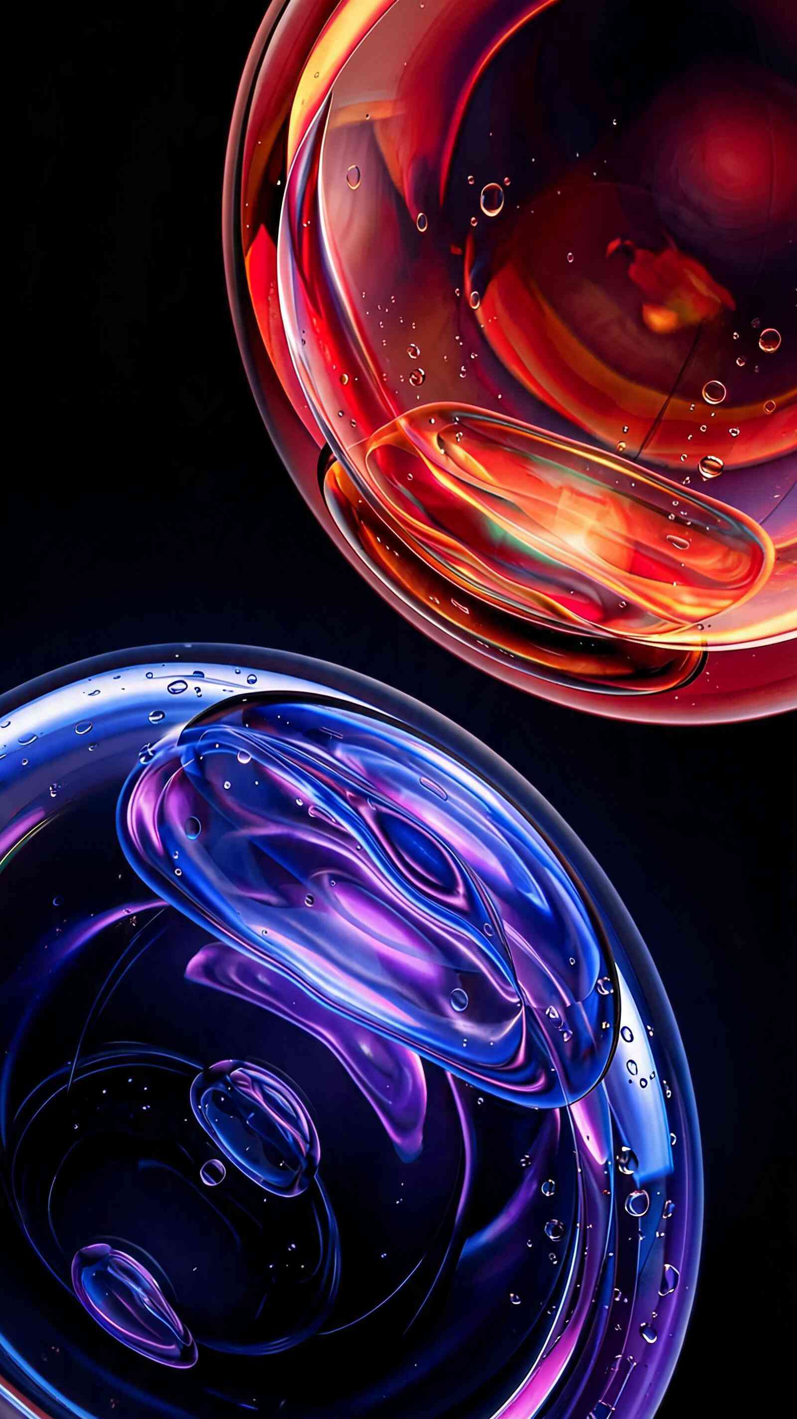 Abstract Liquid Spheres - 4K Lock Screen
