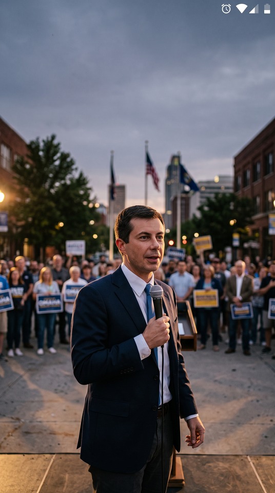Pete Buttigieg Omaha Election Rally - 4K Background