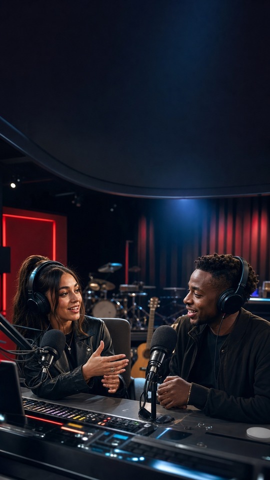 Radio 1 Locutores en Estudio - Fondo de Pantalla 4K