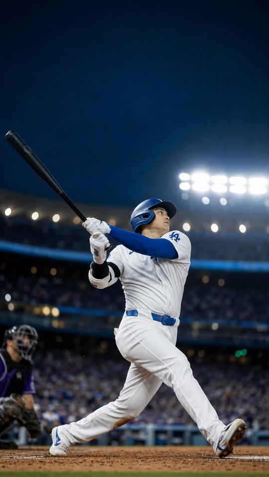Shohei Ohtani Home Run: Dodgers vs Rockies - 4K Wallpapers