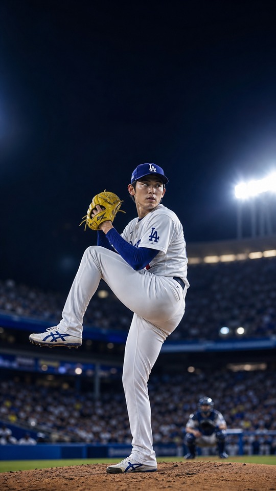 Roki Sasaki Dodgers - 4K Baseball Mobile Wallpaper