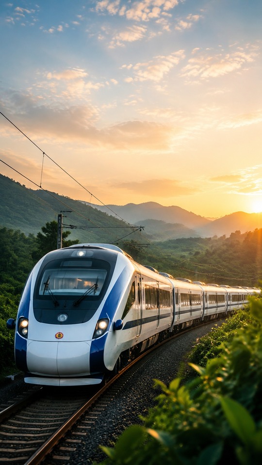 Vande Bharat Express व द भ रत - 4K Train Background