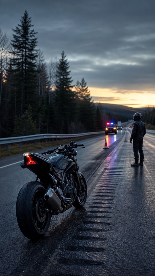 Escena de Infracción Motociclista - Fondos 4K