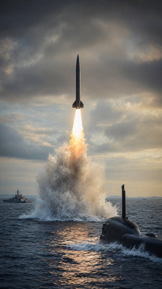 China Ballistic Missile Test Submarine - 4K Backgrounds