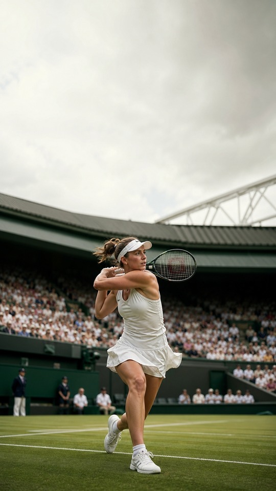 Linda Noskova Wimbledon Pro Action - 4K Phone Wallpaper