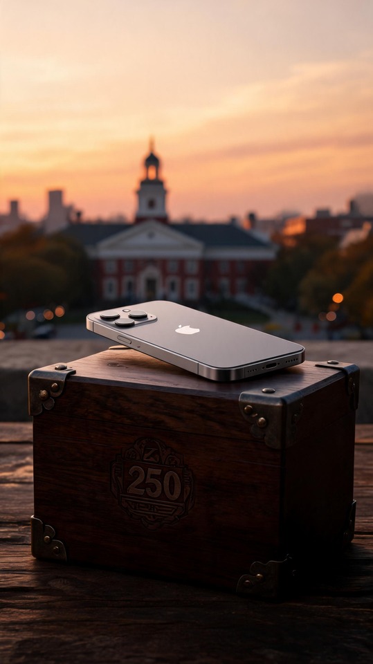 iPhone 17 Concept & America 250 Time Capsule - 4K Wallpaper