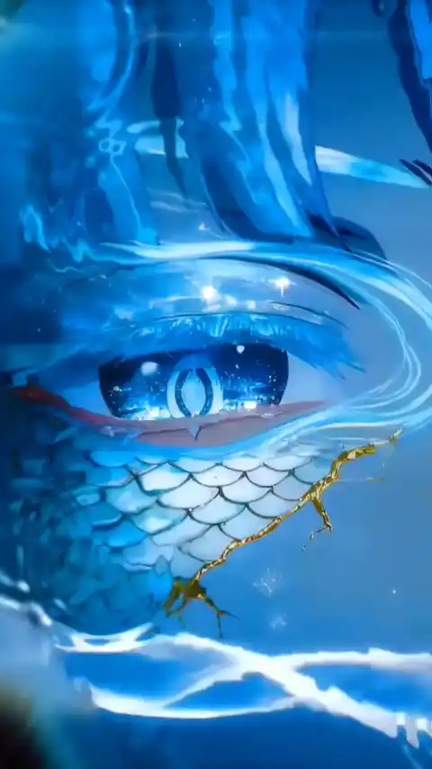 神秘的な青い龍の目 幻想的 - ライブ壁紙