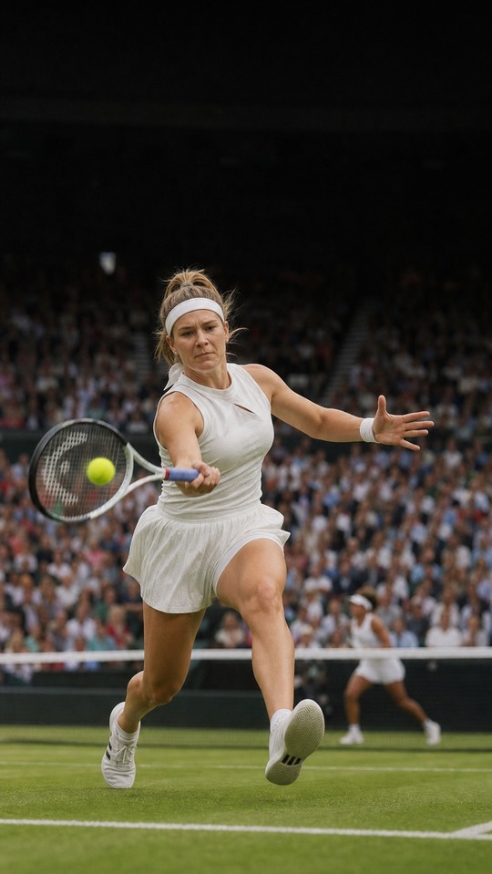 Karolína Muchová Wimbledon Pro Action - 4K Background