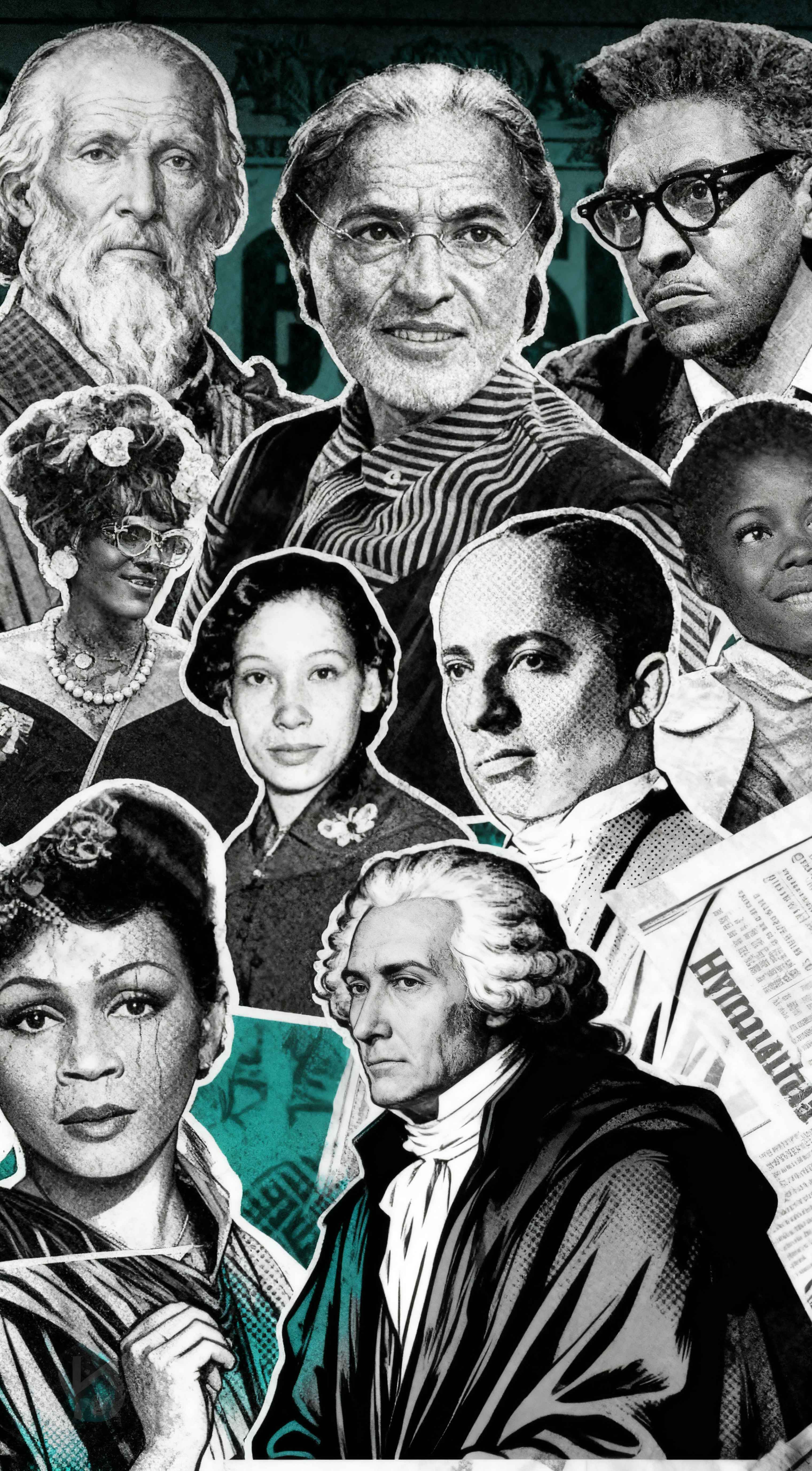 Black History Heroes Collage - 4K Wallpaper