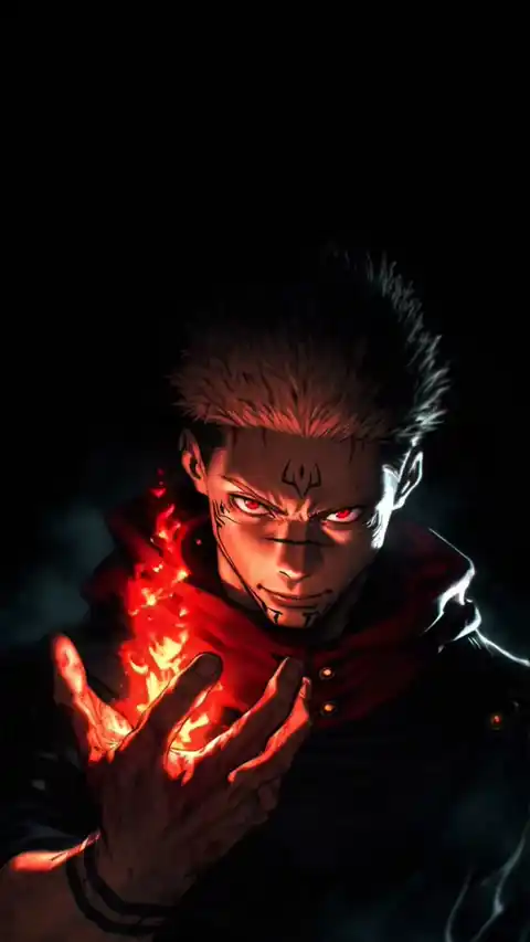 Sukuna Jujutsu Kaisen Flame - Live Wallpaper