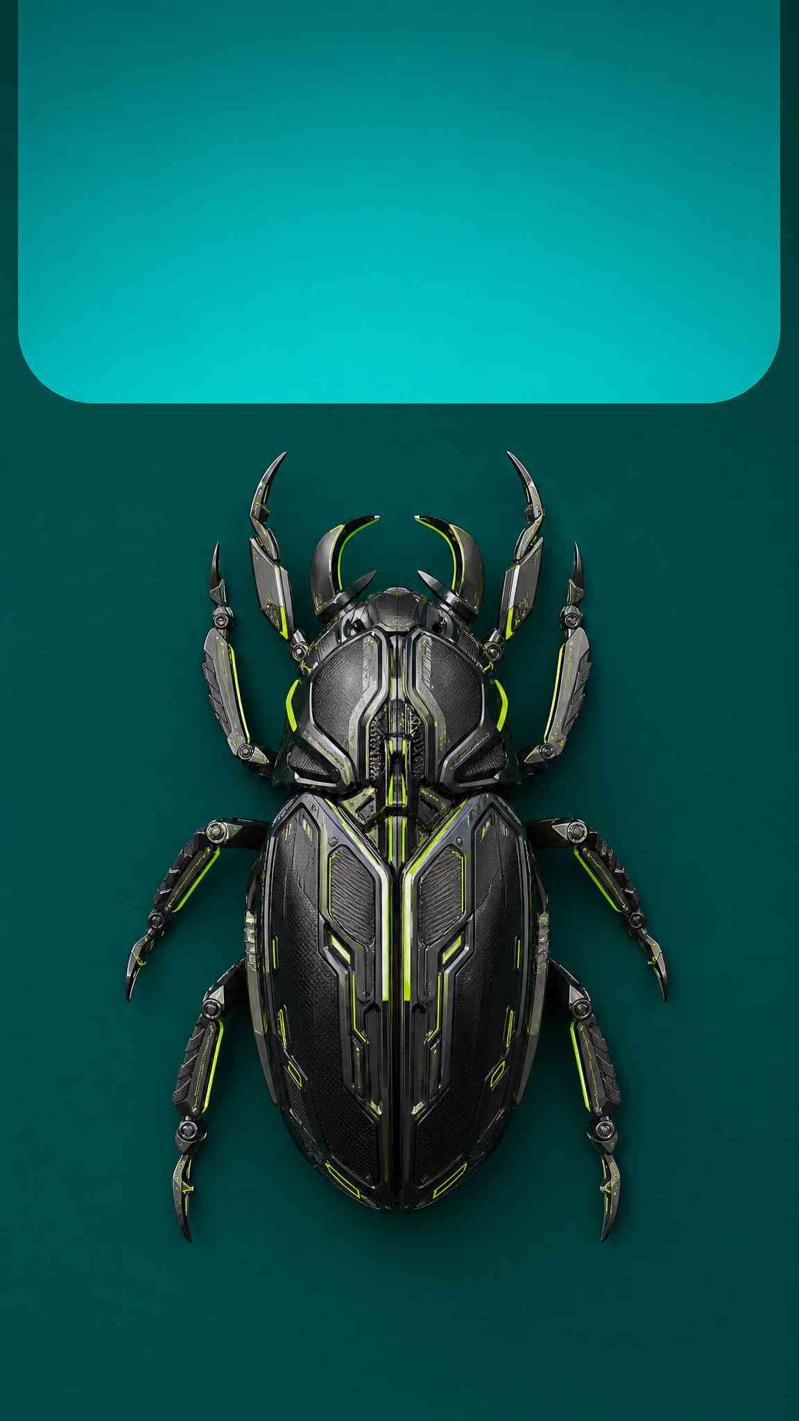 Futuristic Robot Beetle - 4K Mobile Background