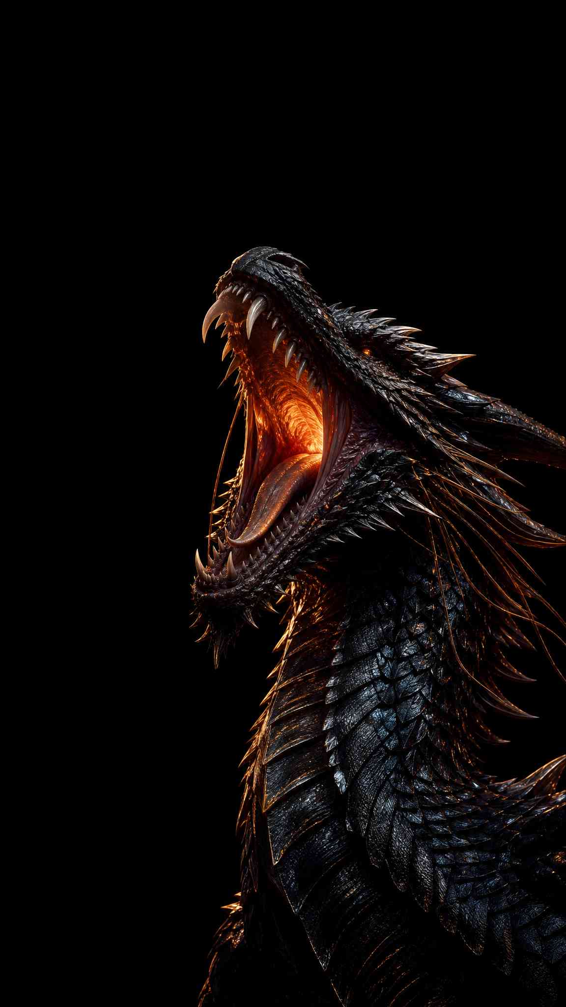 Epic Roaring Fire Dragon 4K Mobile Wallpaper
