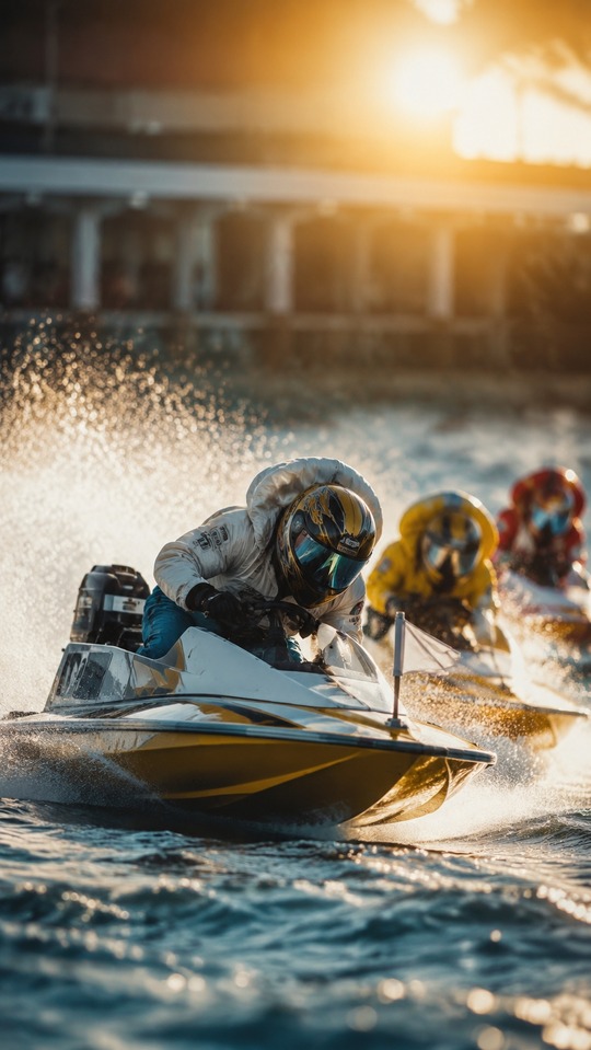 Gamagori Boat Race Cinematic Action - 4K Wallpaper