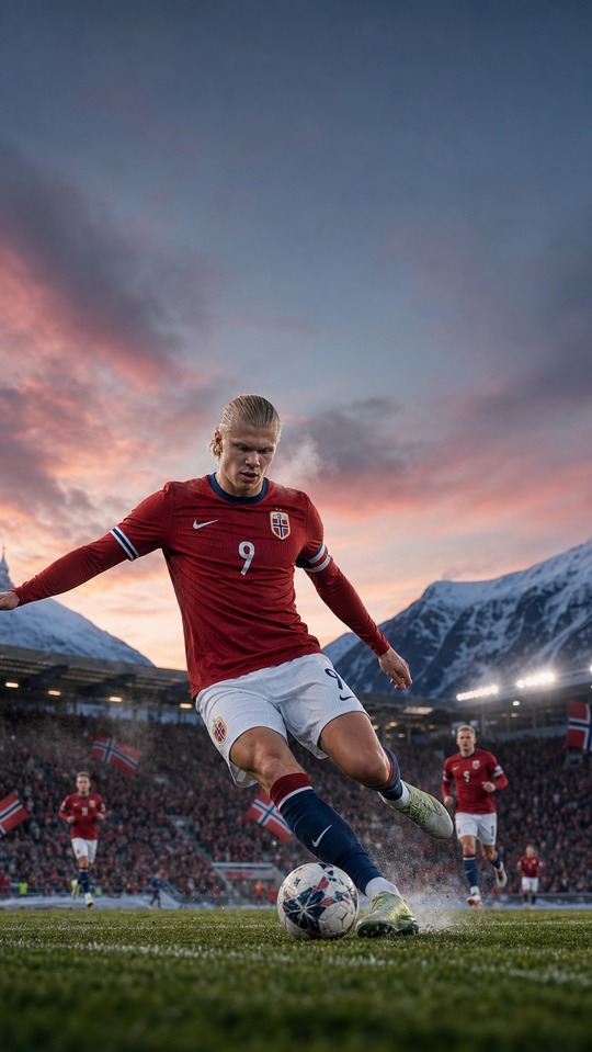 Norway National Football Team - Erling Haaland 4K Wallpaper