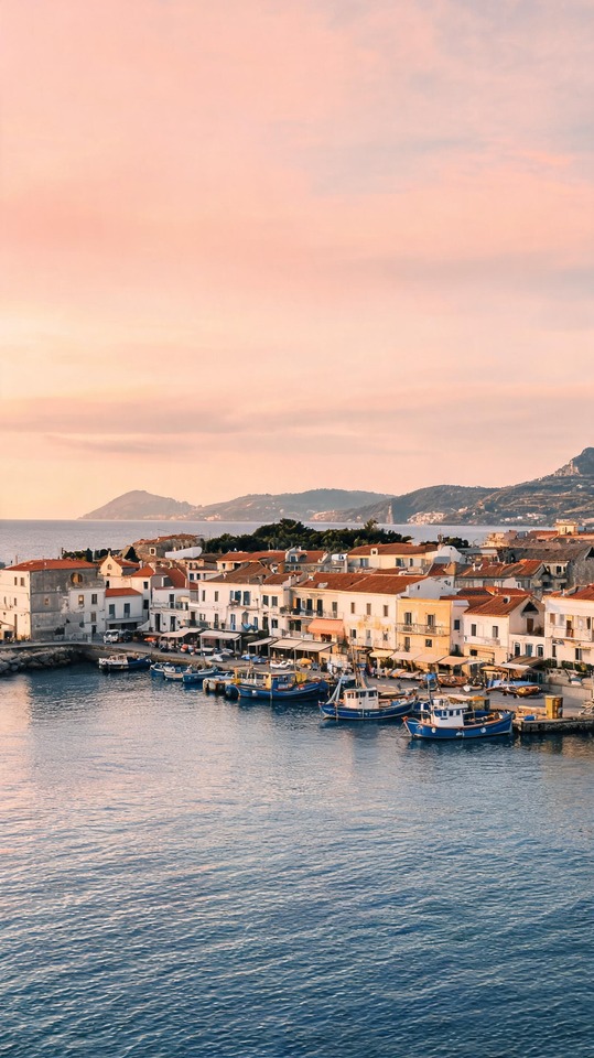 Palermo Sizilien Hafen bei Sonnenuntergang - 4K