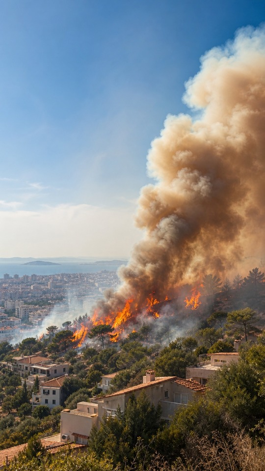 Feu Marseille Wildfire - 4K Mobile Wallpaper