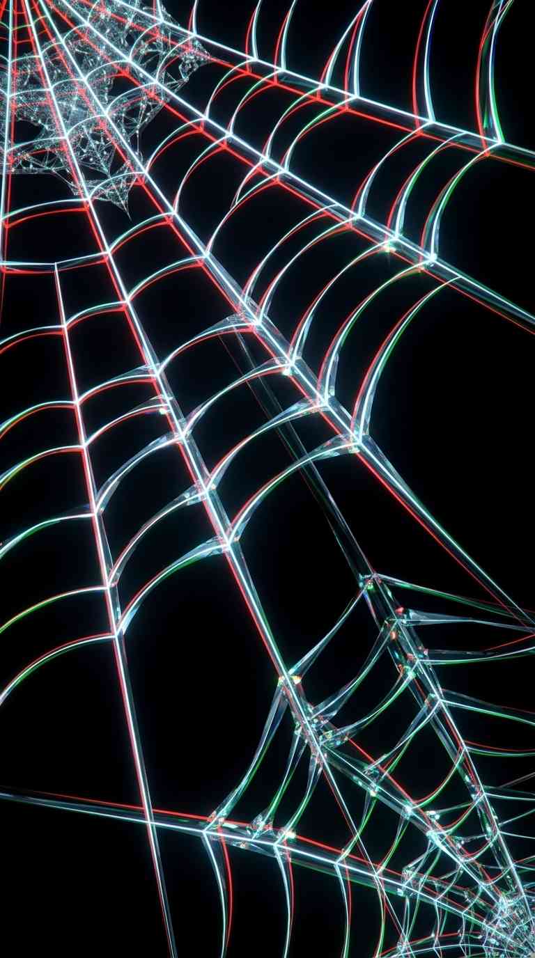 Cyber Spider Web Abstract - 4K Wallpaper