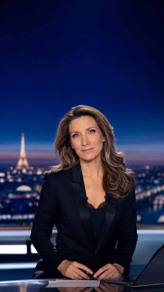 Anne-Claire Coudray TF1 Studio - 4K HD Background