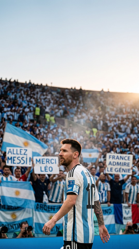 Lionel Messi Stadium Walk - 4K Mobile Wallpaper