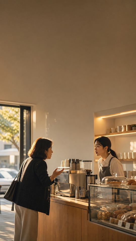 Drama im Café - 4K Realistisches Wallpaper